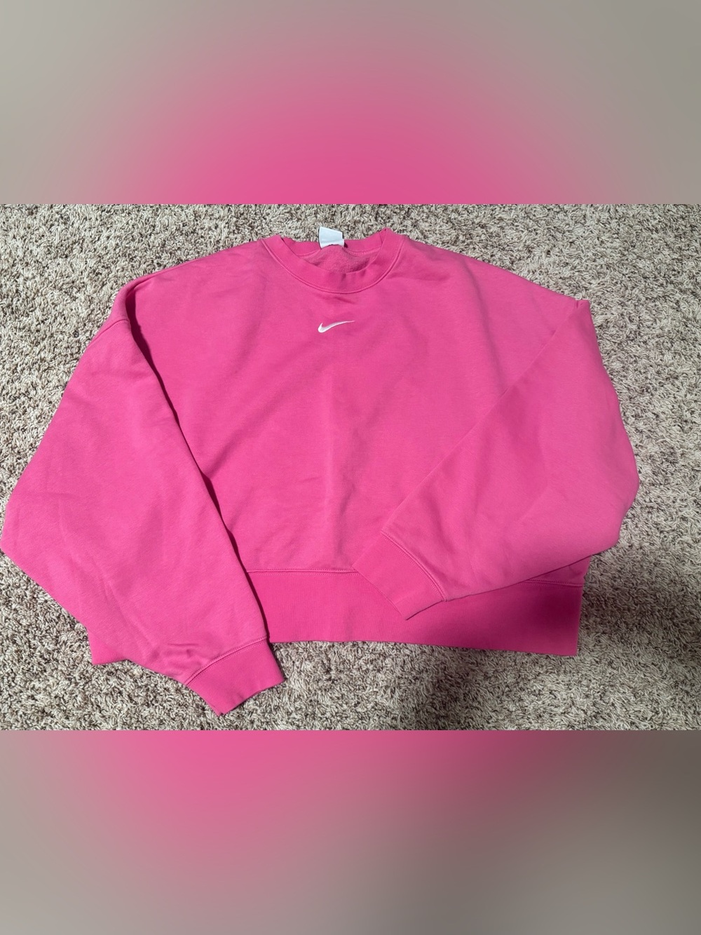 Nike Pink Pullover Crewneck Sweatshirt